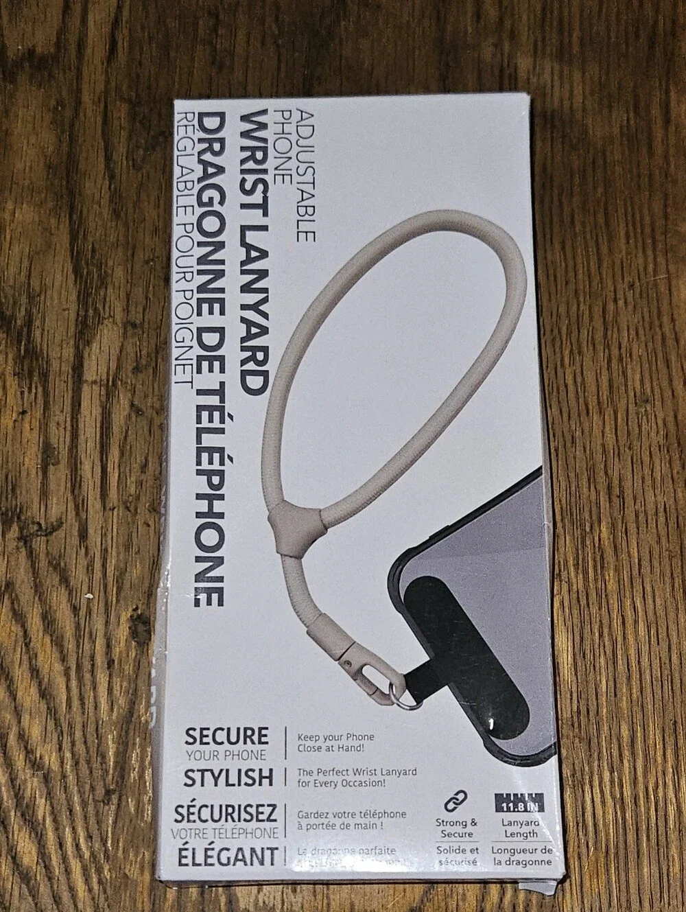 Adjustable Wrist Lanyard for Phone – Beige BNIB